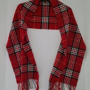 RED TARTAN PLAID SCARF | CASHMERE FEEL | UNISEX WINTER WRAP | SOFT & STYLISH